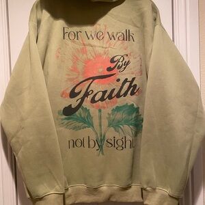 Women's Green Hoodie Walk by Faith